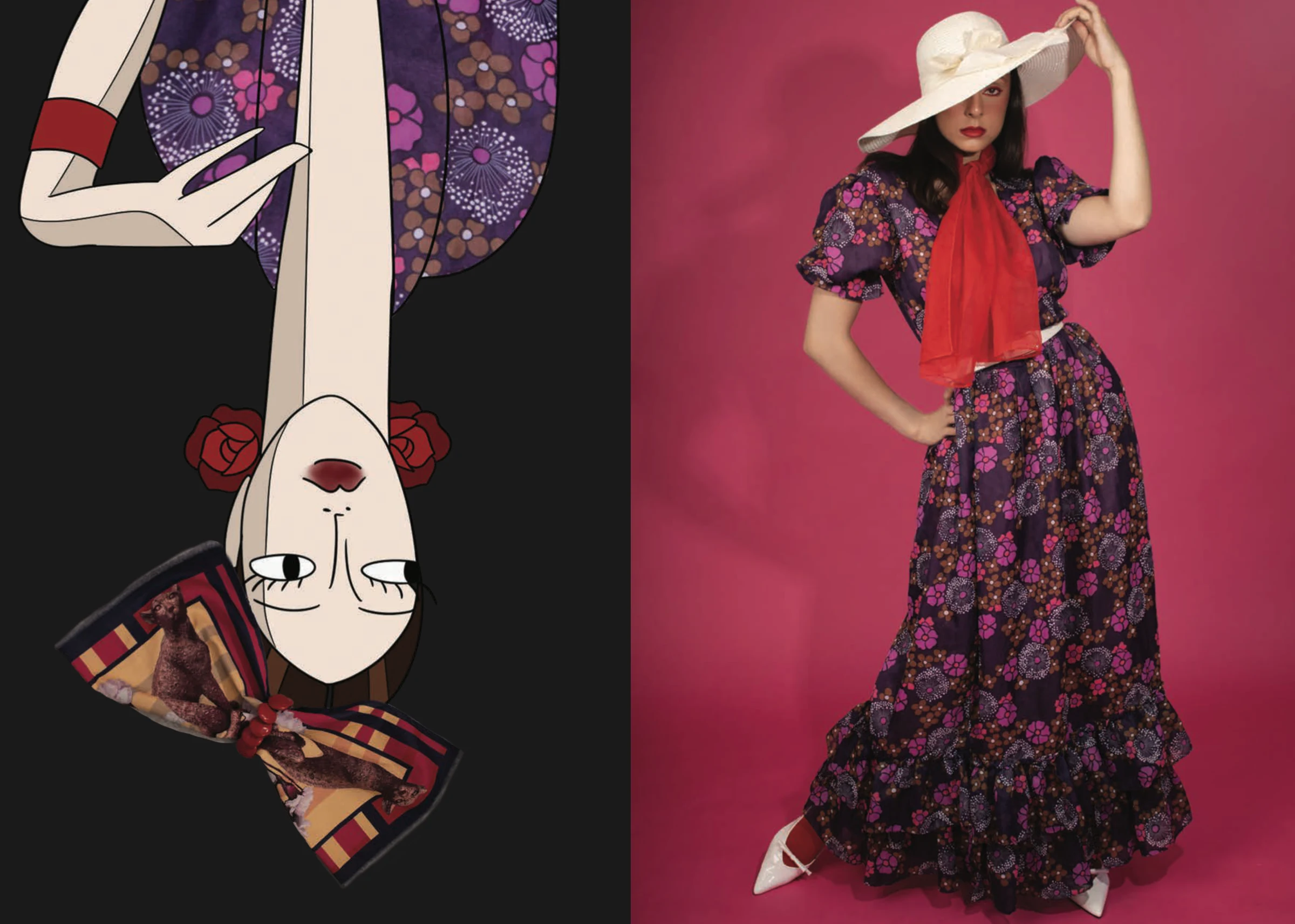 Fashion silhouettes with layered accessories